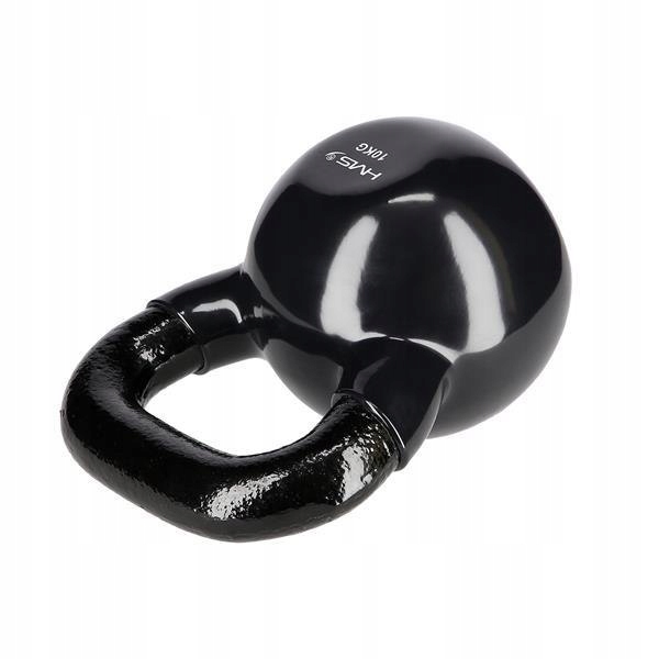 KNV10 BLACK KETTLEBELL ŻELIWNY POKRYTY WINYLEM HMS Kolor dominujący czarny