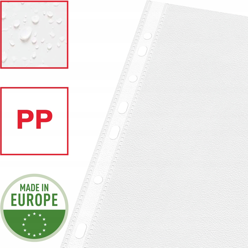 Koszulki groszkowe A4 Esselte 100 SZT obwoluty na dokumenty do segregatora EAN (GTIN) 5902812166903