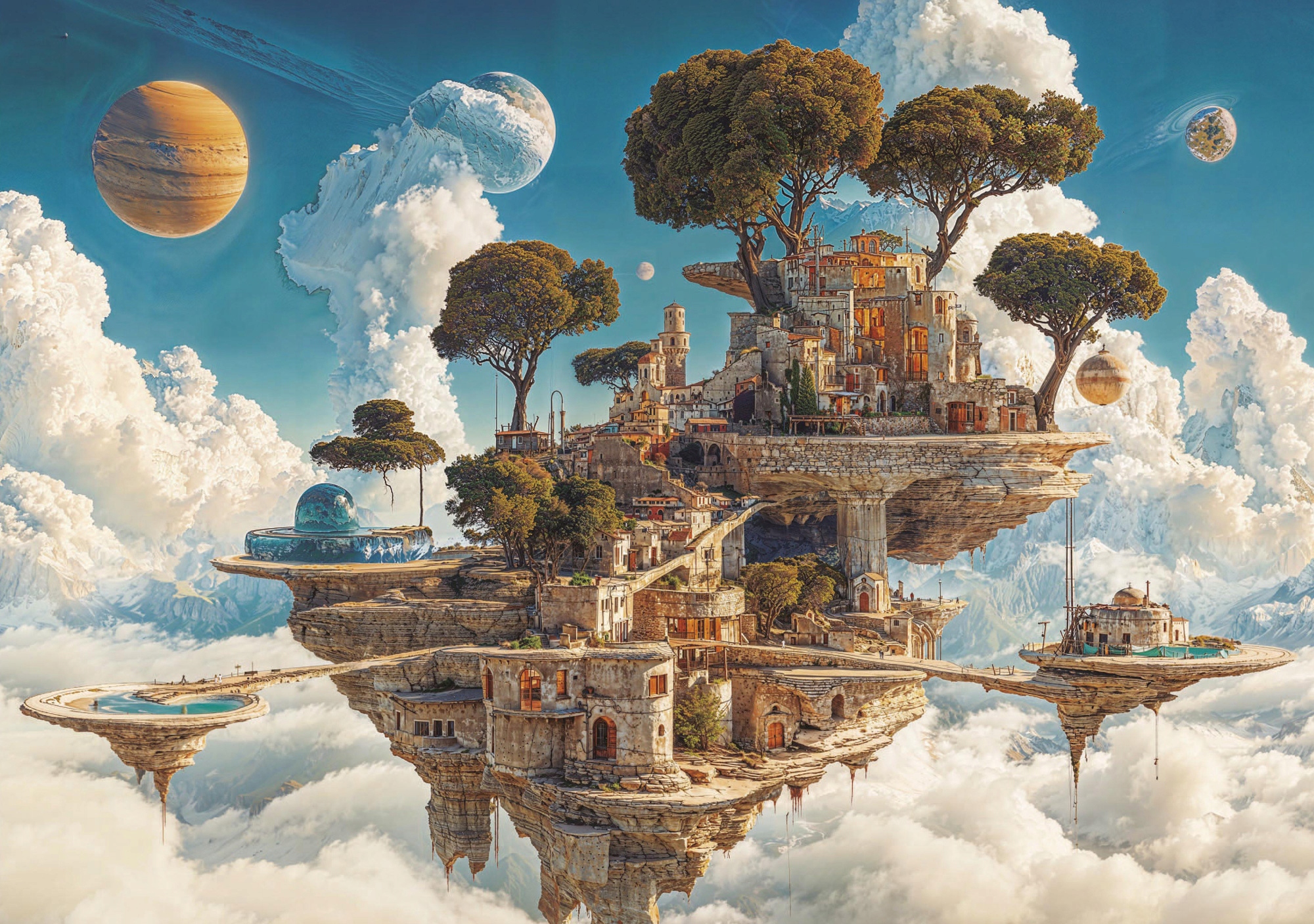 Puzzle 1000 el. Educa Królestwo w chmurach Stan opakowania oryginalne