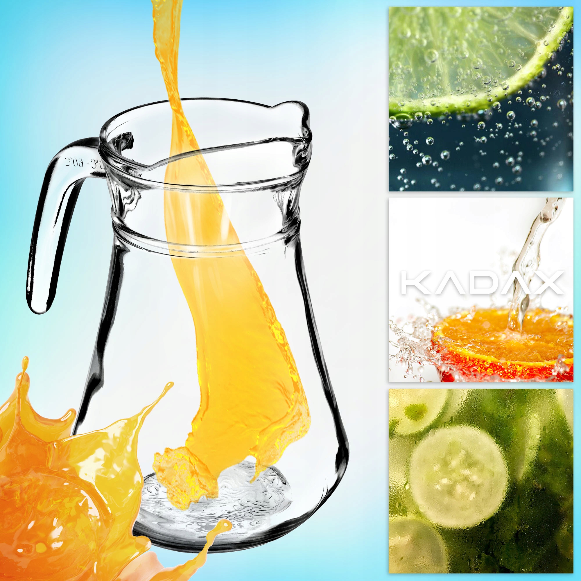 DZBANEK SZKLANY KARAFKA NA WODĘ SOK LEMONIADĘ DO NAPOJÓW WODY 1,4L Kolor przezroczysty