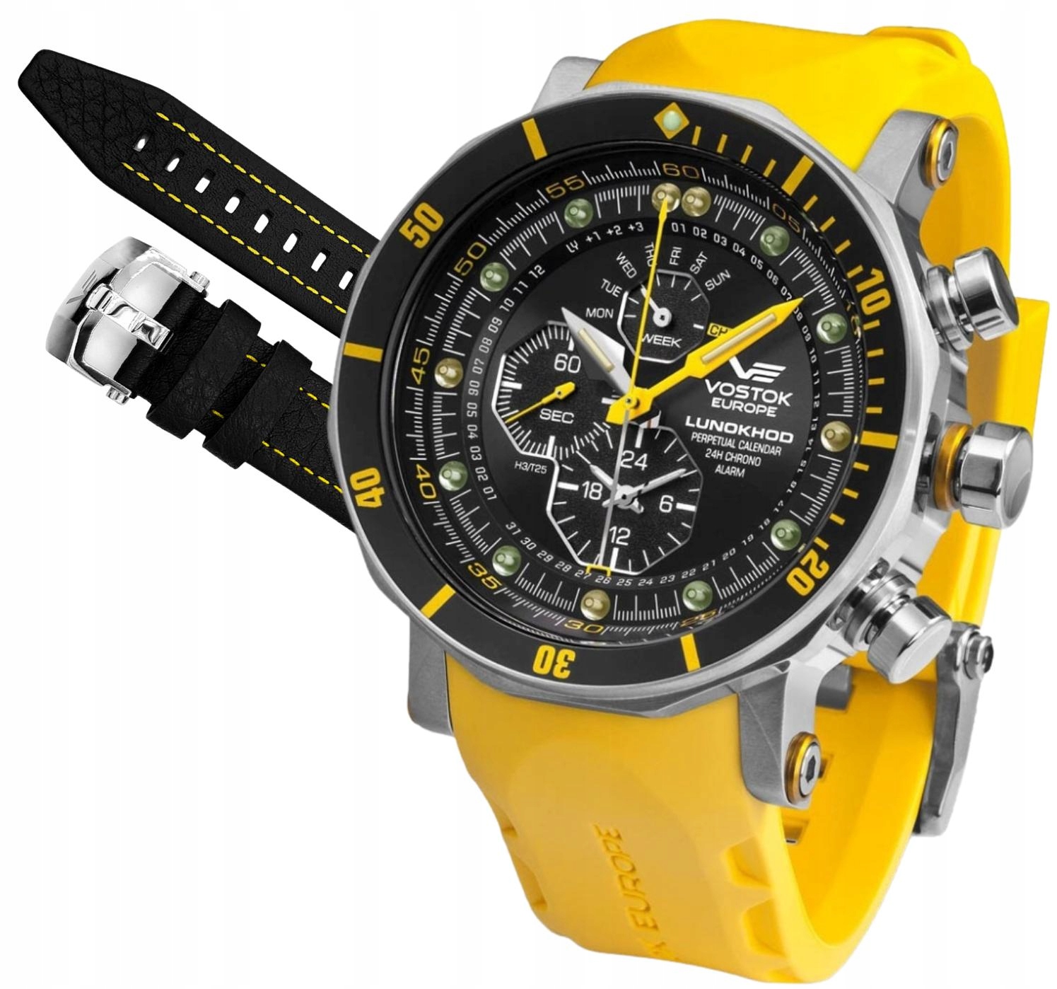 Nové Originální Pánské hodinky Vostok Europe YM86-620A505 Lunokhod Chrono