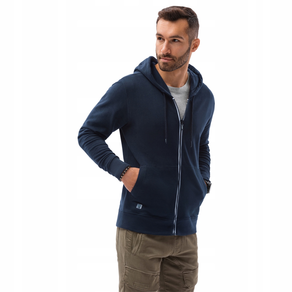 

Bluza męska rozpinana z kapturem B1145 granat L