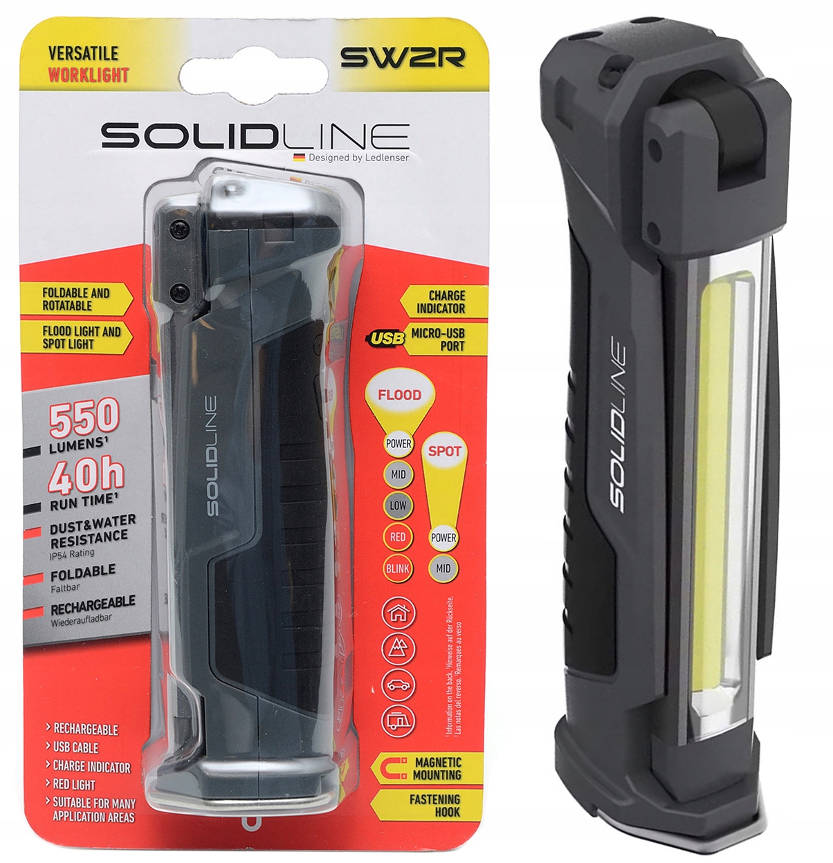 Latarka warsztatowa Ledlenser Solidline SW2R 550 lm