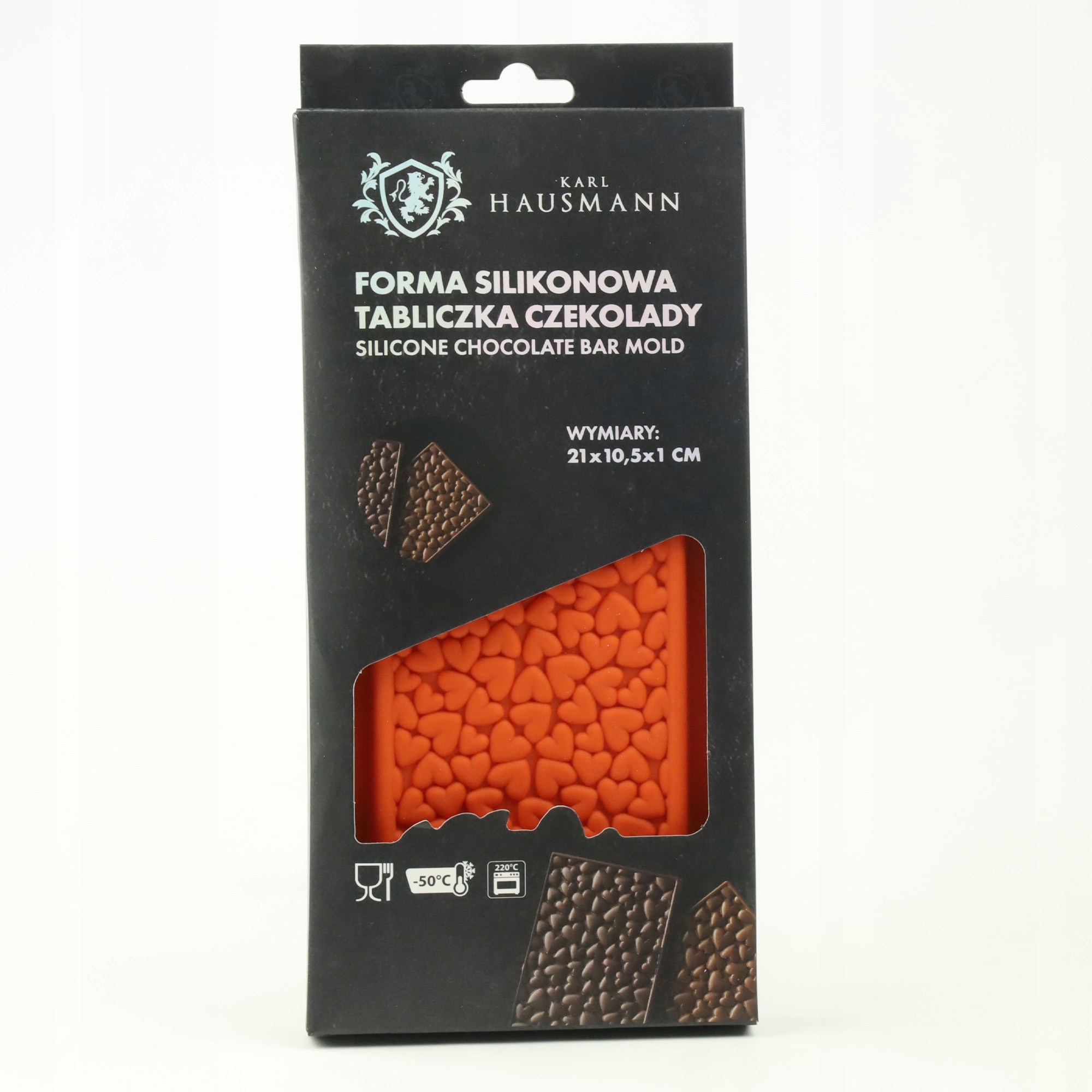 FORMA SILIKONOWA TABLICZKA DO CZEKOLADY WZÓR 15SZT LÓD DESER 10,5 x 21 CM