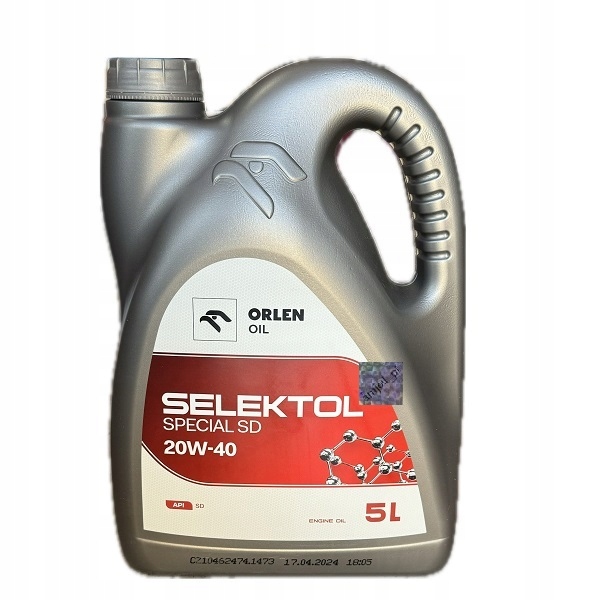 Orlen Selektol Special (lotos Specjal) Sd 20W40 olej QFO843B50 5L