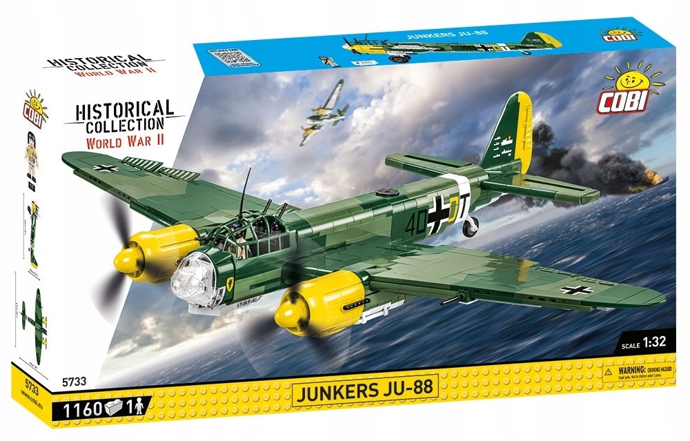 

Cobi 5733 Samolot Junkers JU-88 1160 klocków
