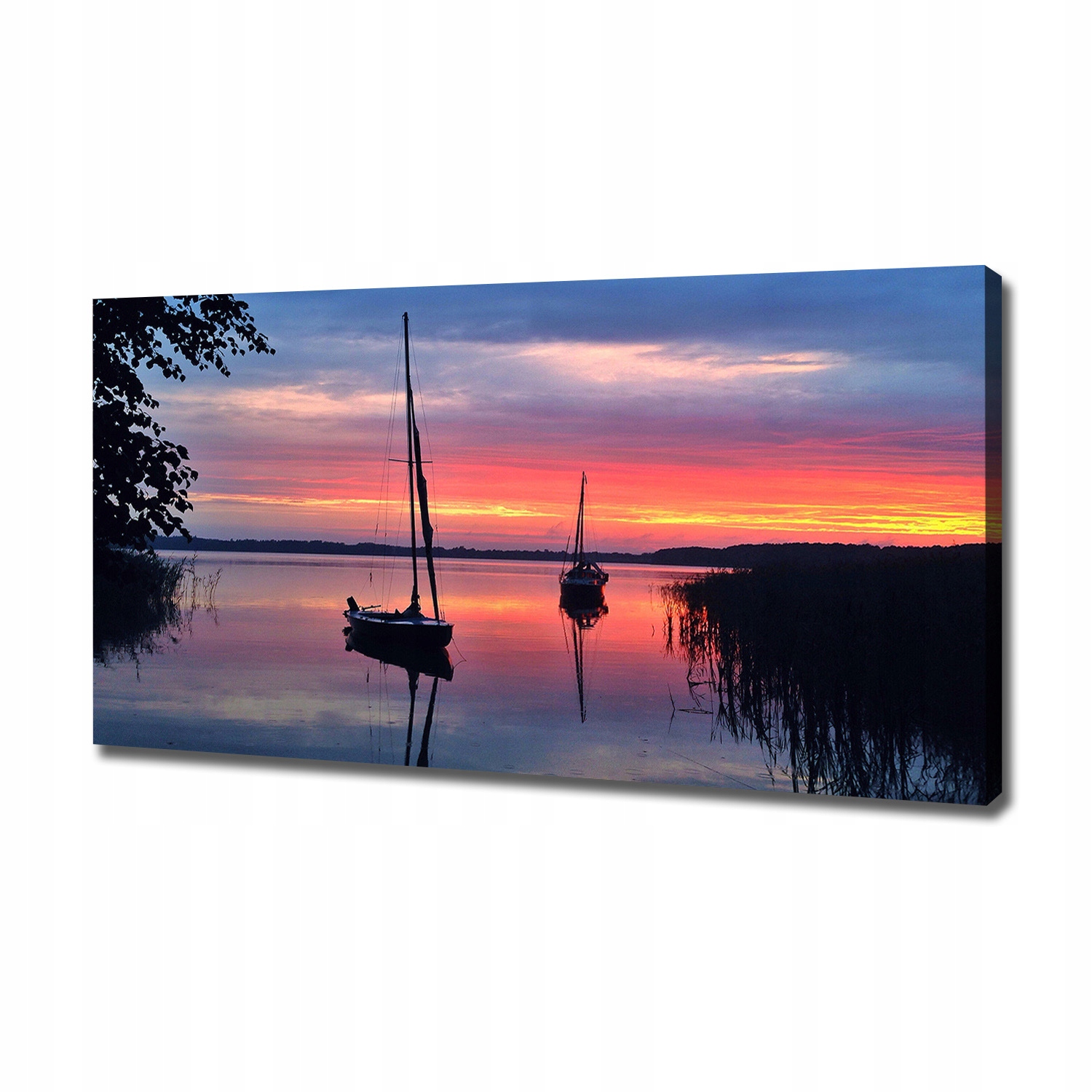 Fotoobraz canvas Plachetnice při západu 120 x 60 cm