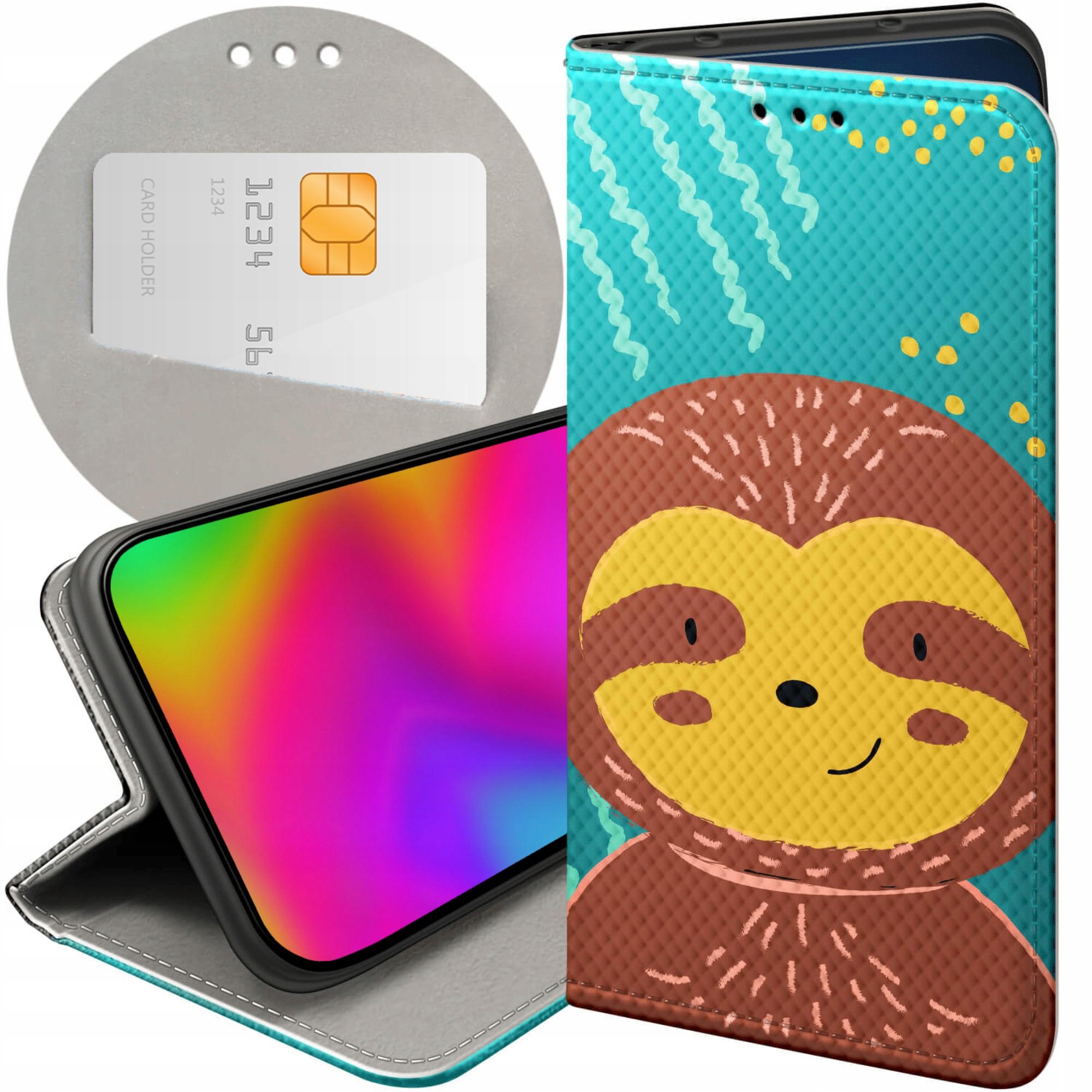 Etui Z Klapką Do Xiaomi Redmi Note 12 Pro Plus Leniwiec Śmieszne Case