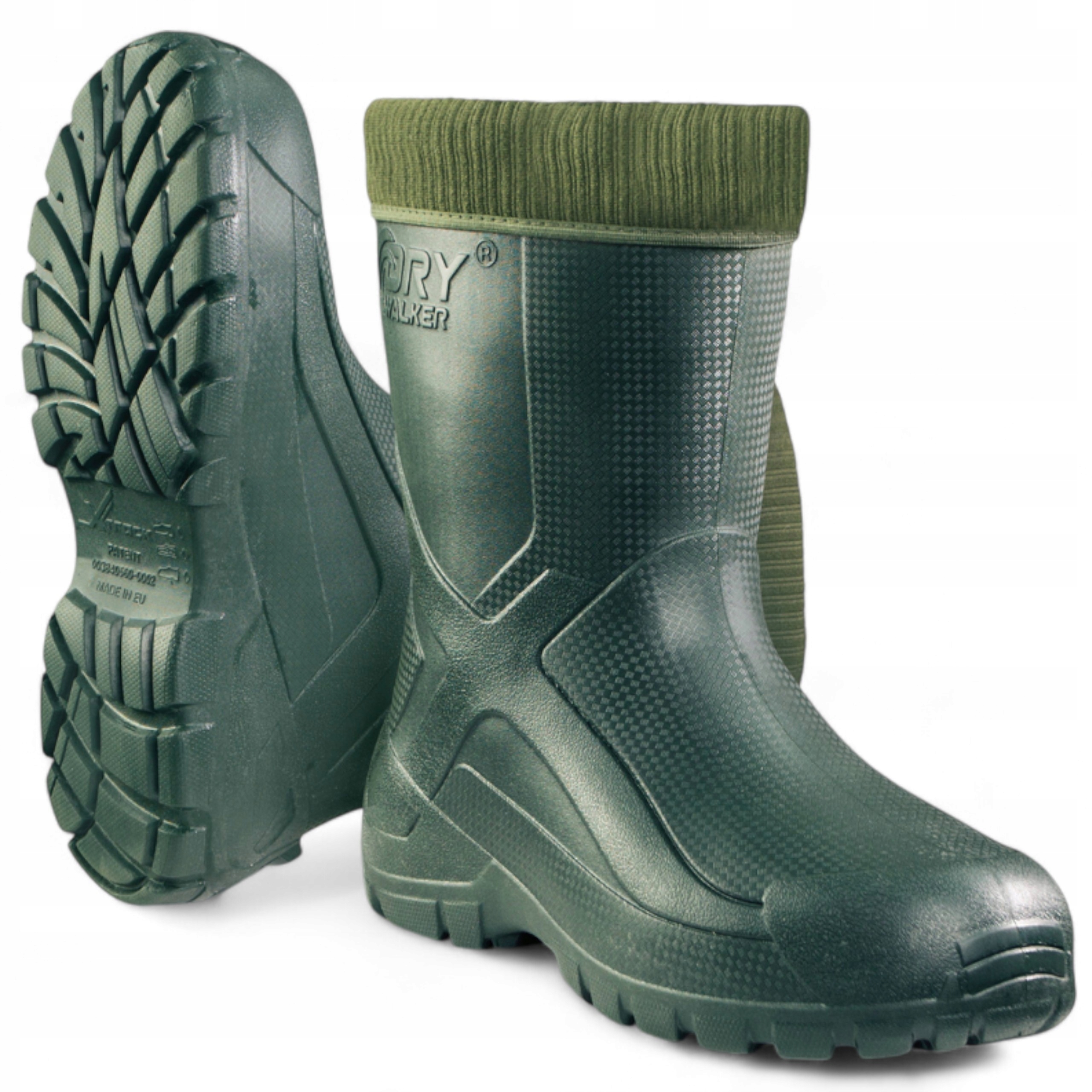 KALOSZE MĘSKIE GUMOWCE lekkie OCIEPLANE piankowe POLSKIE Dry Walker r45