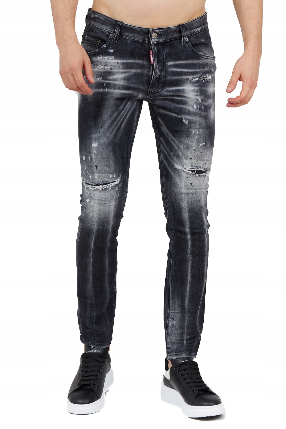 DSQUARED2 - Čierne džínsy SUPER TWINKY JEAN 54