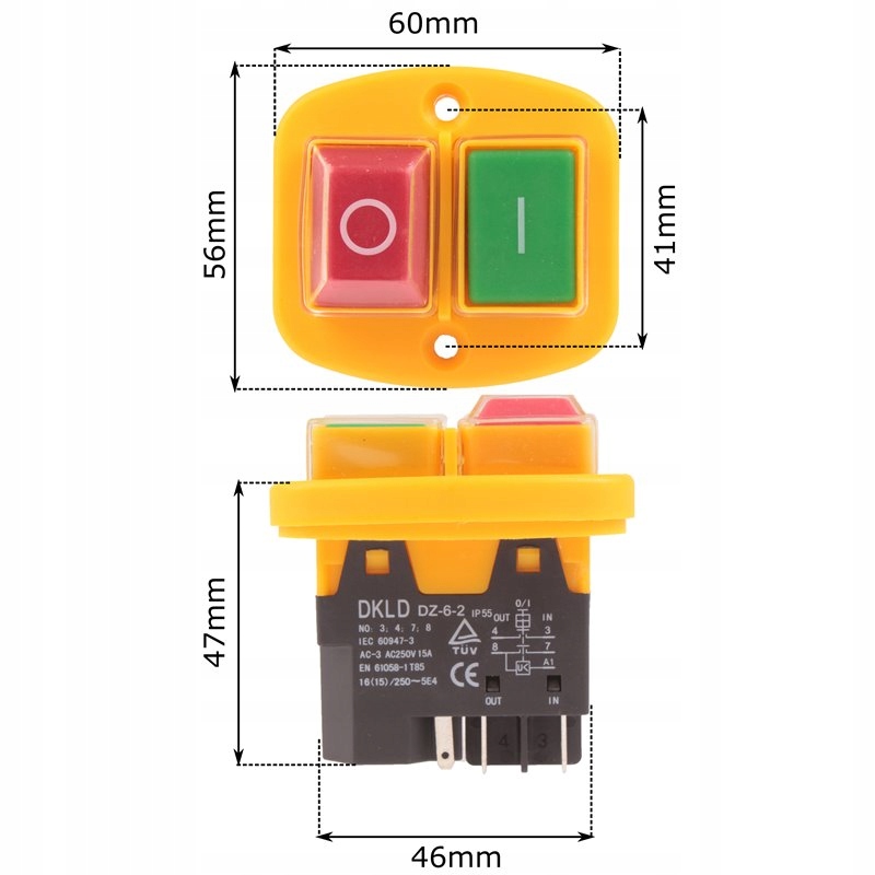 Wyłącznik do wiertarki stołowej 5 pinów Kod producenta 43-CD548