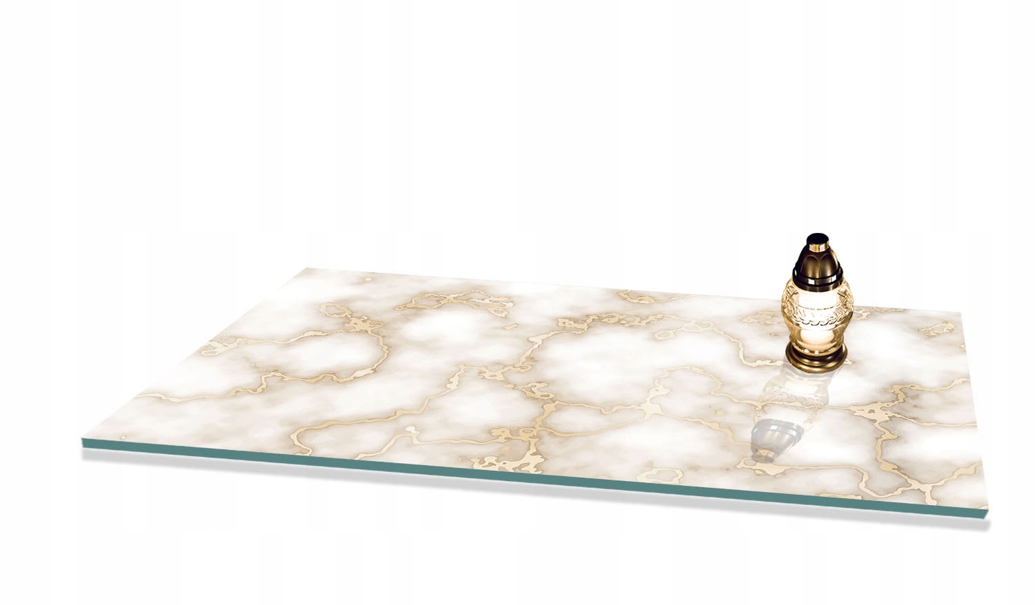 Podstavec pod svíčky tvrzené sklo na Hřbitov 80x52 cm gumové nožičky