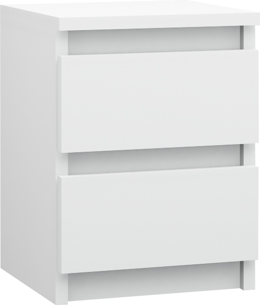 

Szafka Nocna 2 Szuflady Komoda Stolik Biała