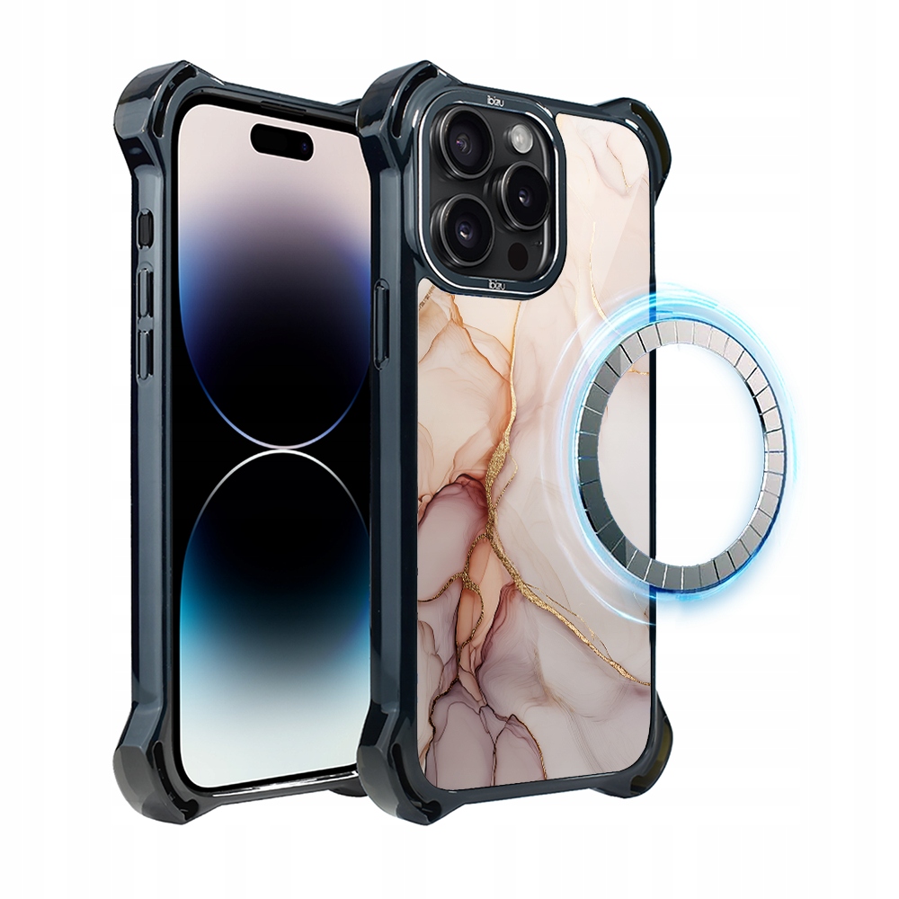 Pouzdro pro iPhone 14 Pro Ibizu DropGuard Ultra s MagSafe, růžový alabastr