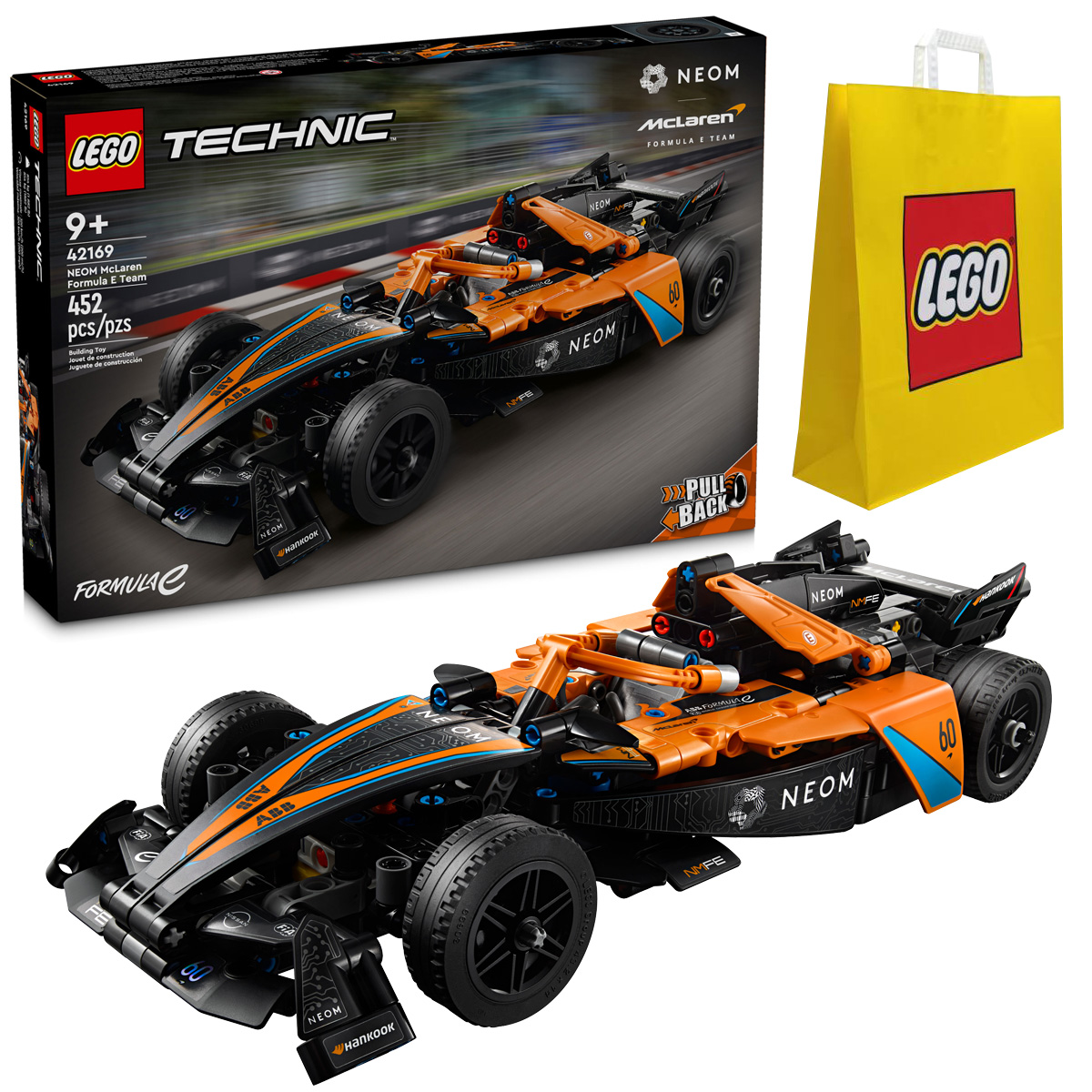 KLOCKI LEGO TECHNIC 42169 NEOM MCLAREN FORMUŁA E RACE NA KOMUNIE + TORBA