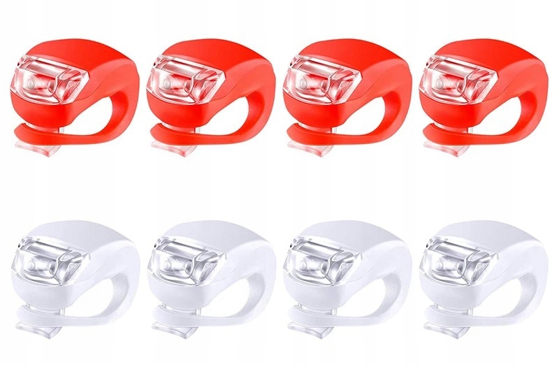 Lampa rowerowa zestaw Led przód tył silikonowe