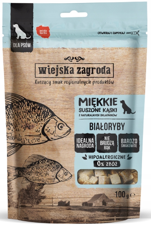 WIEJSKA ZAGRODA PRZYSMAK DLA PSA BIAŁORYBY 100G