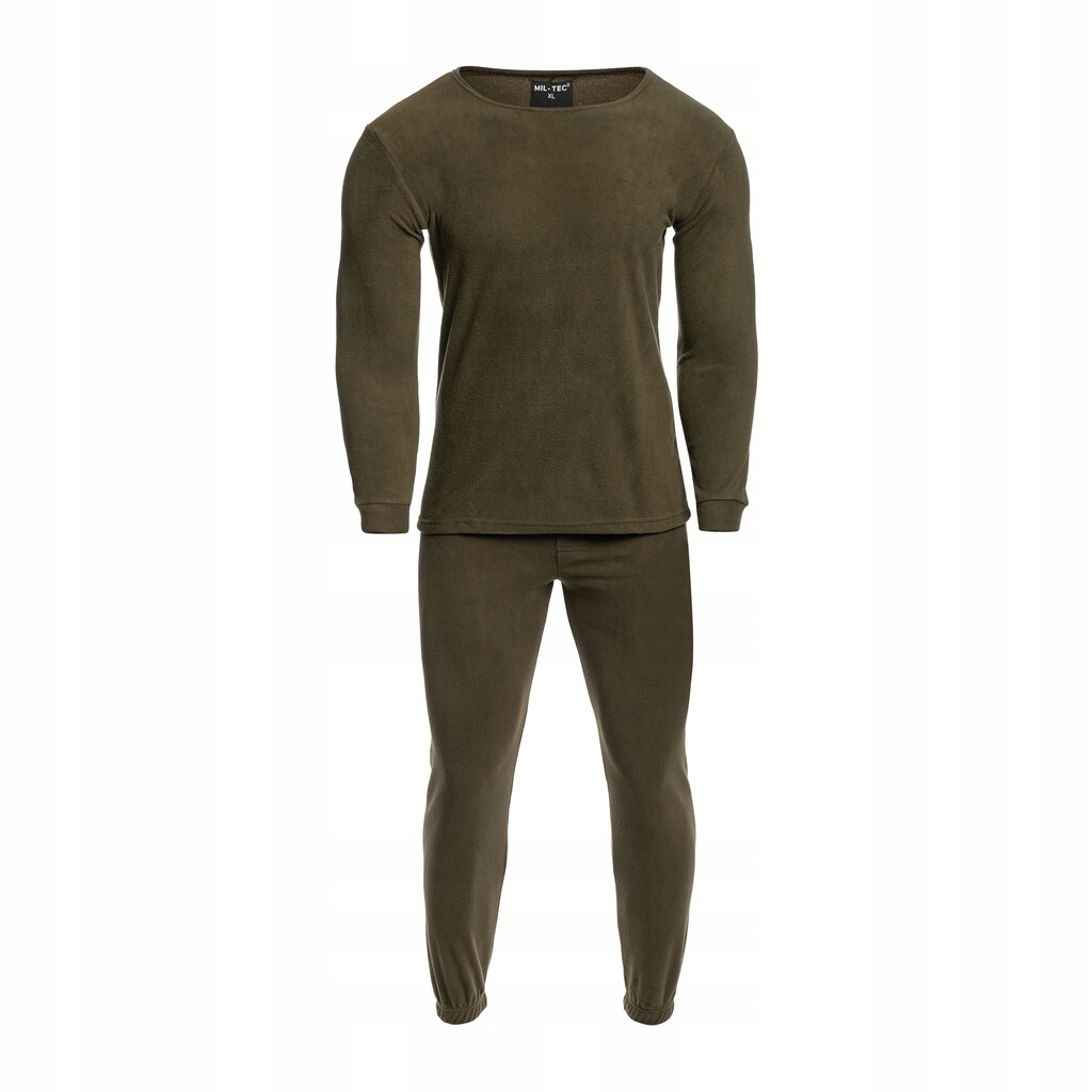 Termoaktivní fleecové spodní prádlo a kalhoty Mil-Tec olivové komplet S
