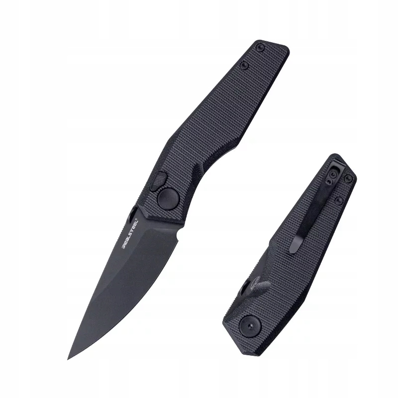 Nůž Real Steel Spectrum Thumb Disc Button Lock Black Pvd Nitro-V