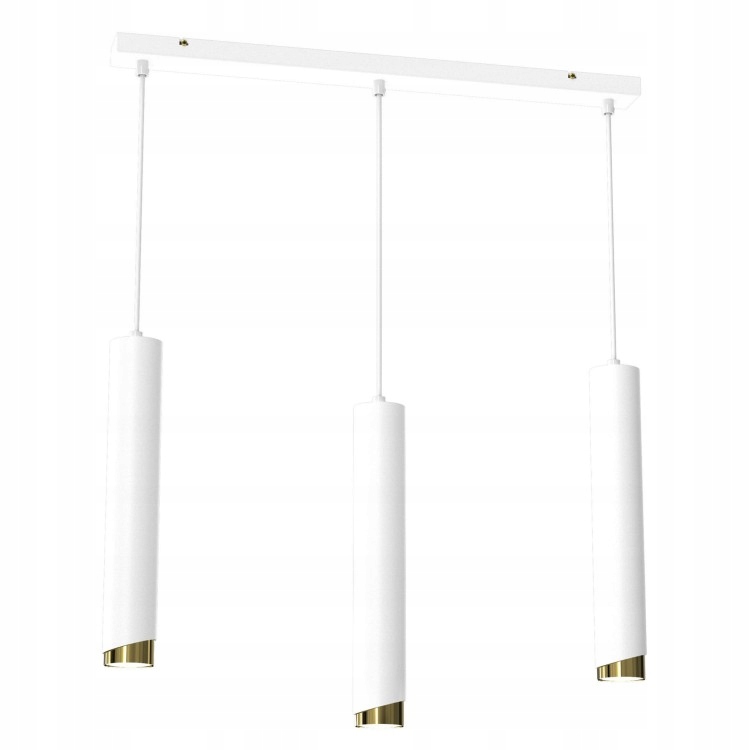 Závesná Lampa Auroraluxe Gold Biela Moderná Stropná Tuba Obývacia Izba 3xGU10