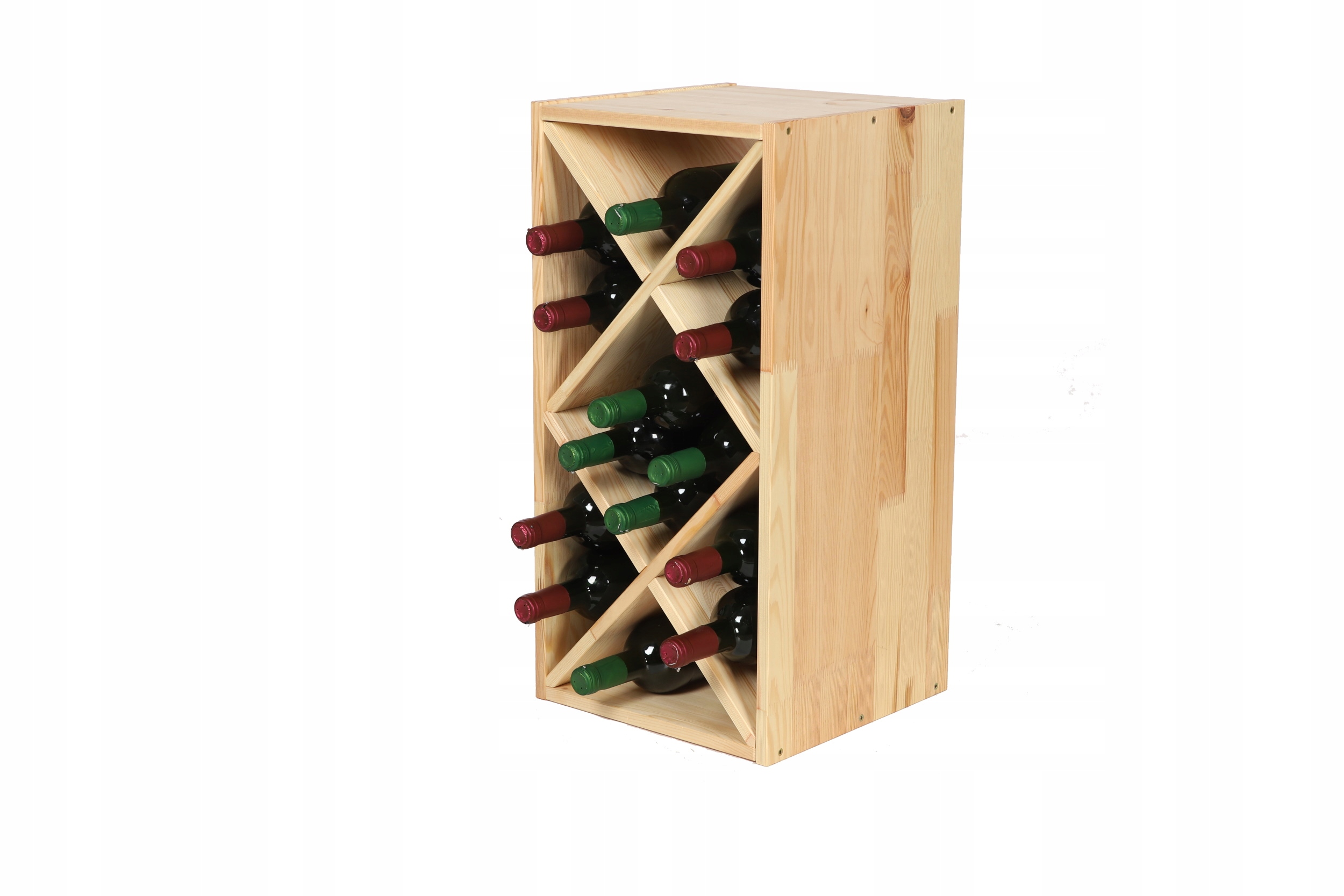 Modułowy Regał na Wino RW61(Półki X2) Naturalny Marka Wamar-Sosenka