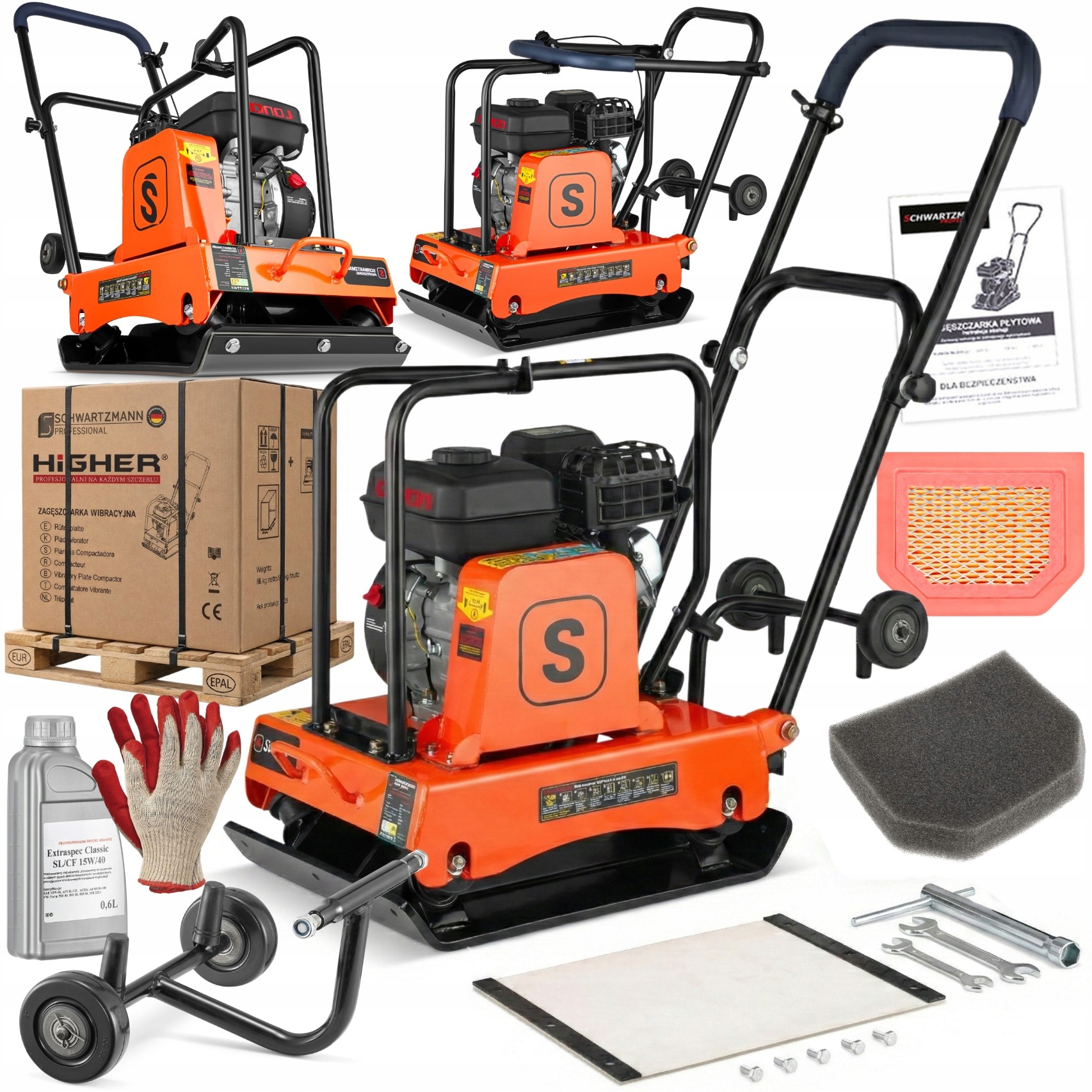 Zhušťovač zeminy Ubijak 90 kg Loncin 6,5 Km síla 20 kN sada Zdarma!