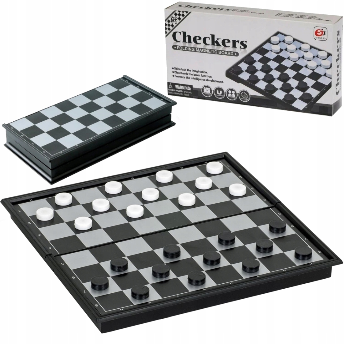 GRA PLANSZOWA WARCABY MAGNETYCZNE W PUDEŁKU