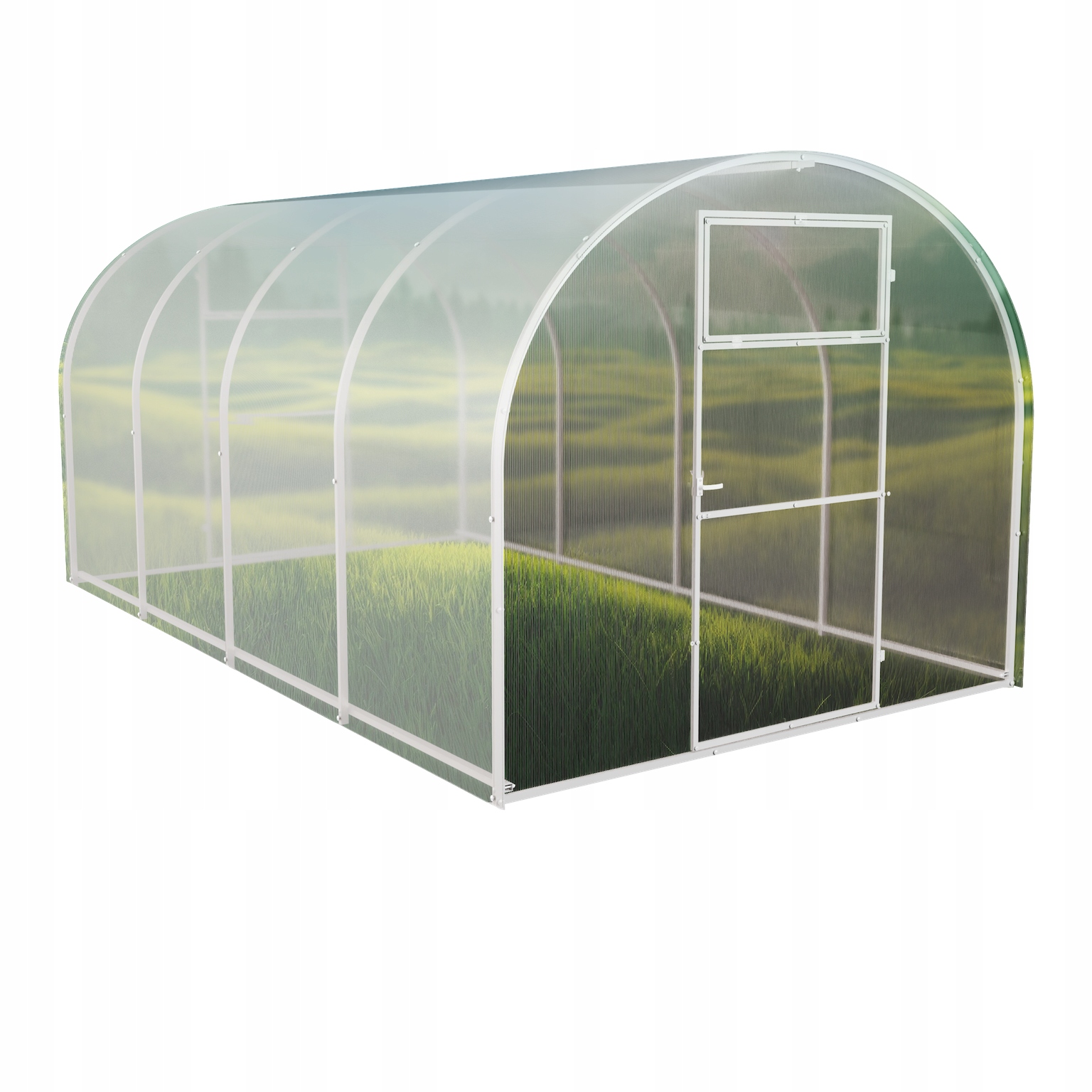 Szklarnia z poliwęglanu Tunel ogrodowy 2,4x8 m profile 20x20 poliwęglan 6mm