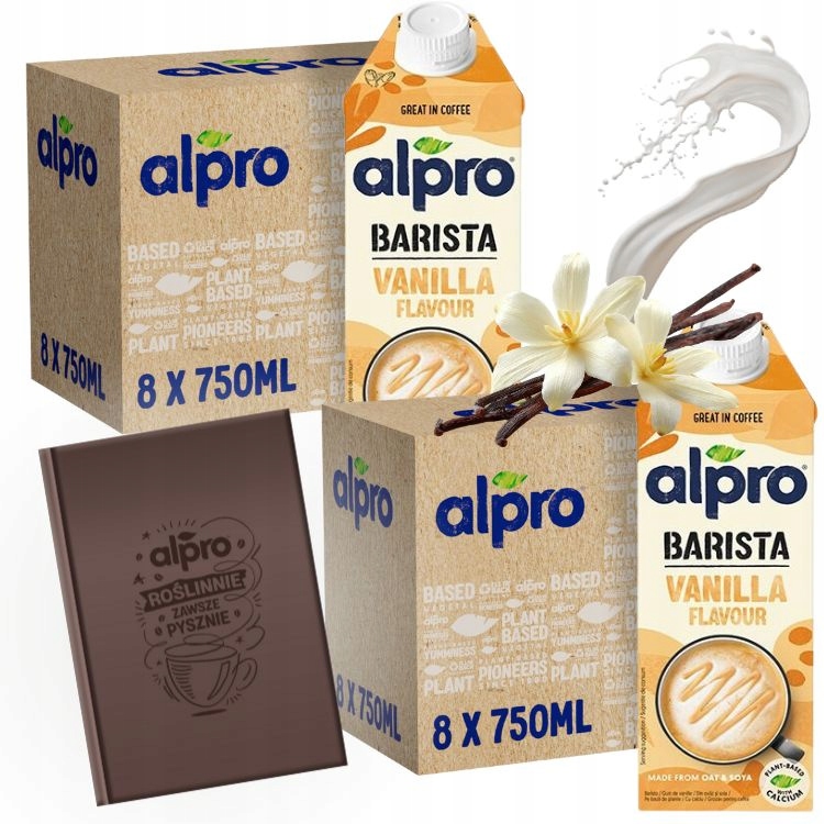Levně Rostlinný nápoj Alpro Ovesno-sójový Barista Vanilkový 16x750 ml kalendář