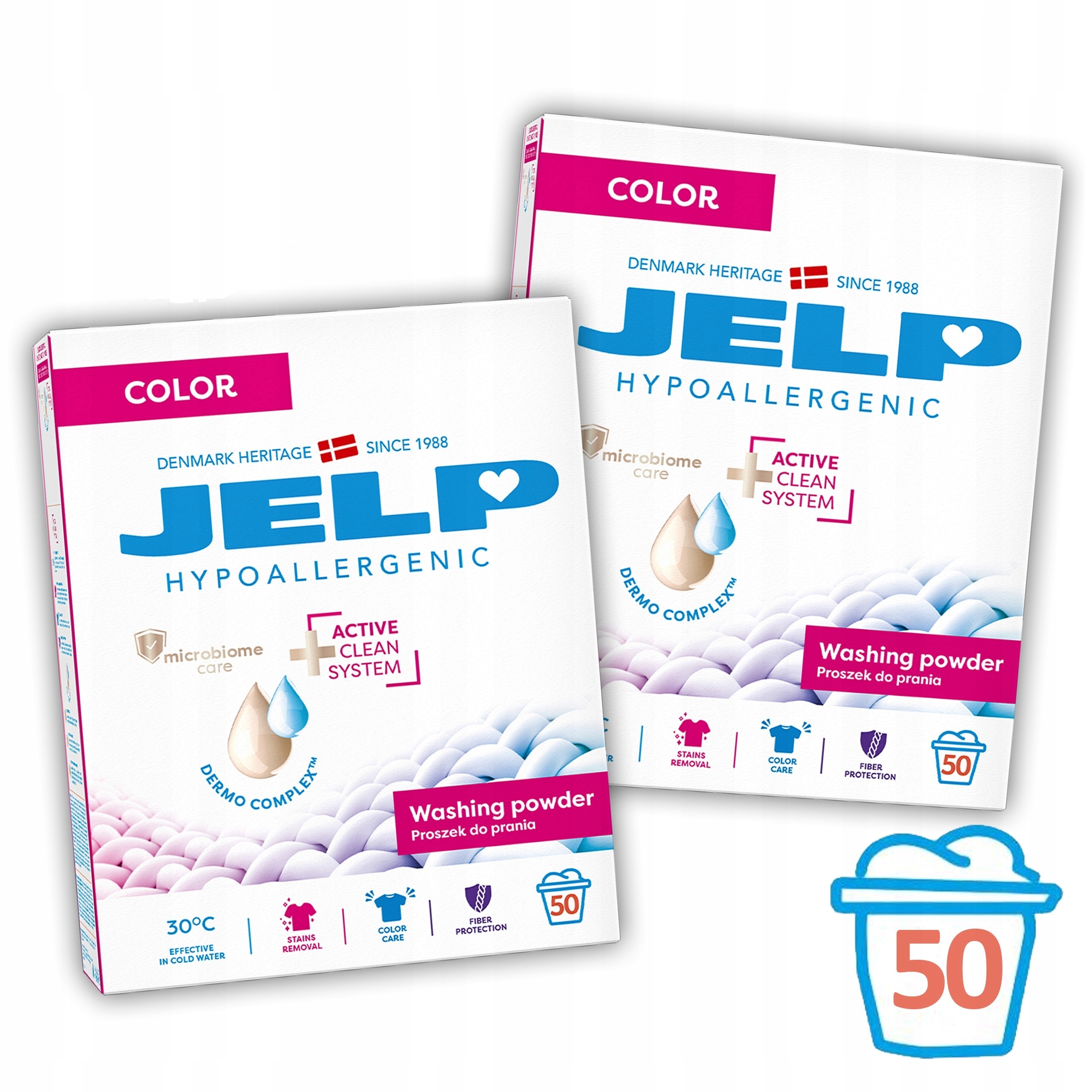 Proszek do prania kolor hipoalergiczny 2x 3 kg aż 100 prań! Jelp