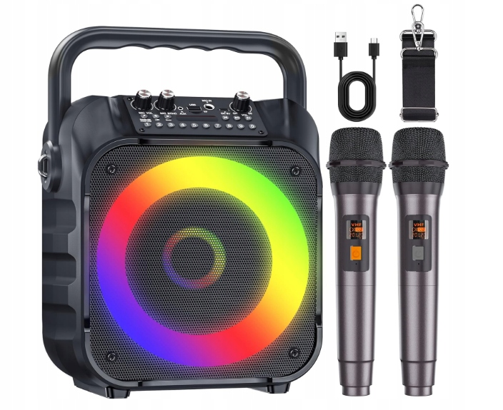 Karaoke Vybavení Mikrofony Přenosný Bluetooth Reproduktor Led Verkb K9-M