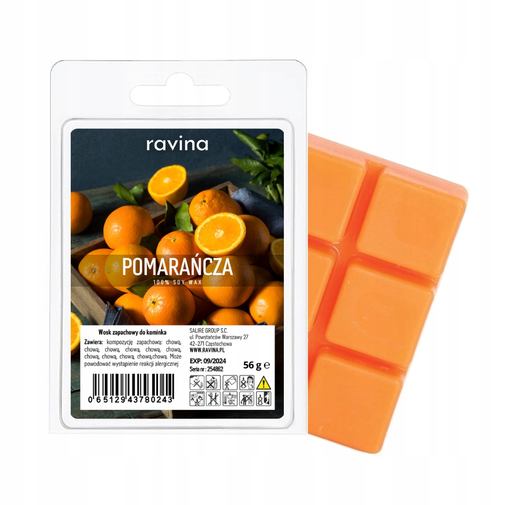 

Pomarańcz Wosk zapachowy kominka zapach pomarańcza