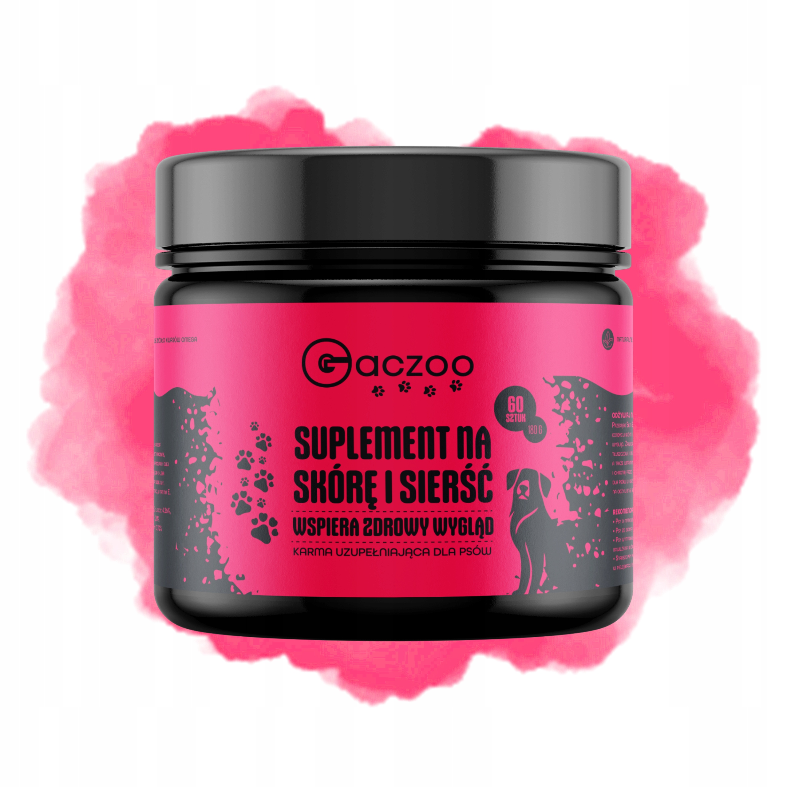 Levně Doplněk stravy pro psa Gaczoo Na kůži a srst 60 ks 180 g zdravá lahůdka