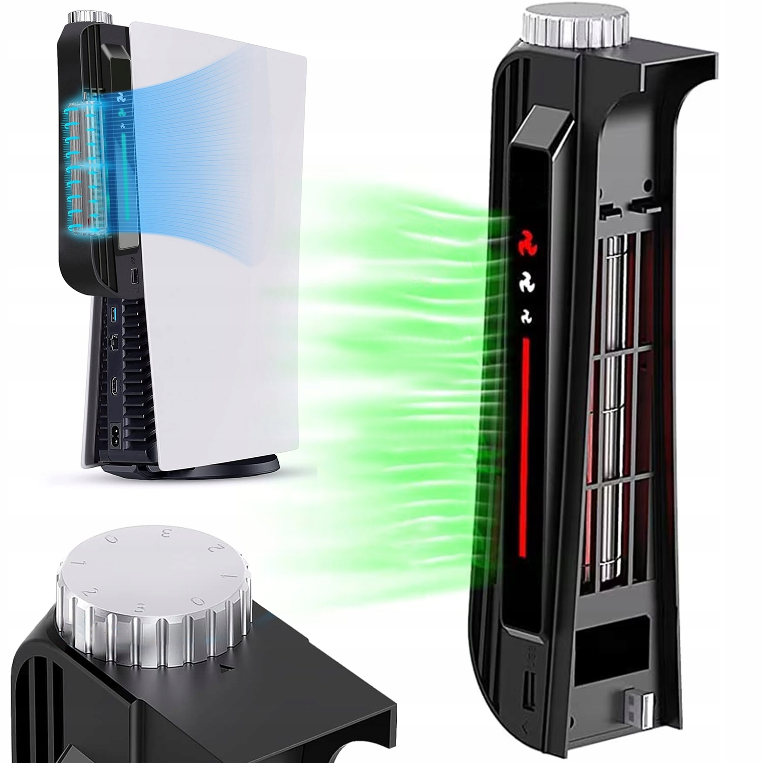 Wentylator chłodzący do PlayStation 5 Slim PS5 Slim 3-stopniowy wentylator