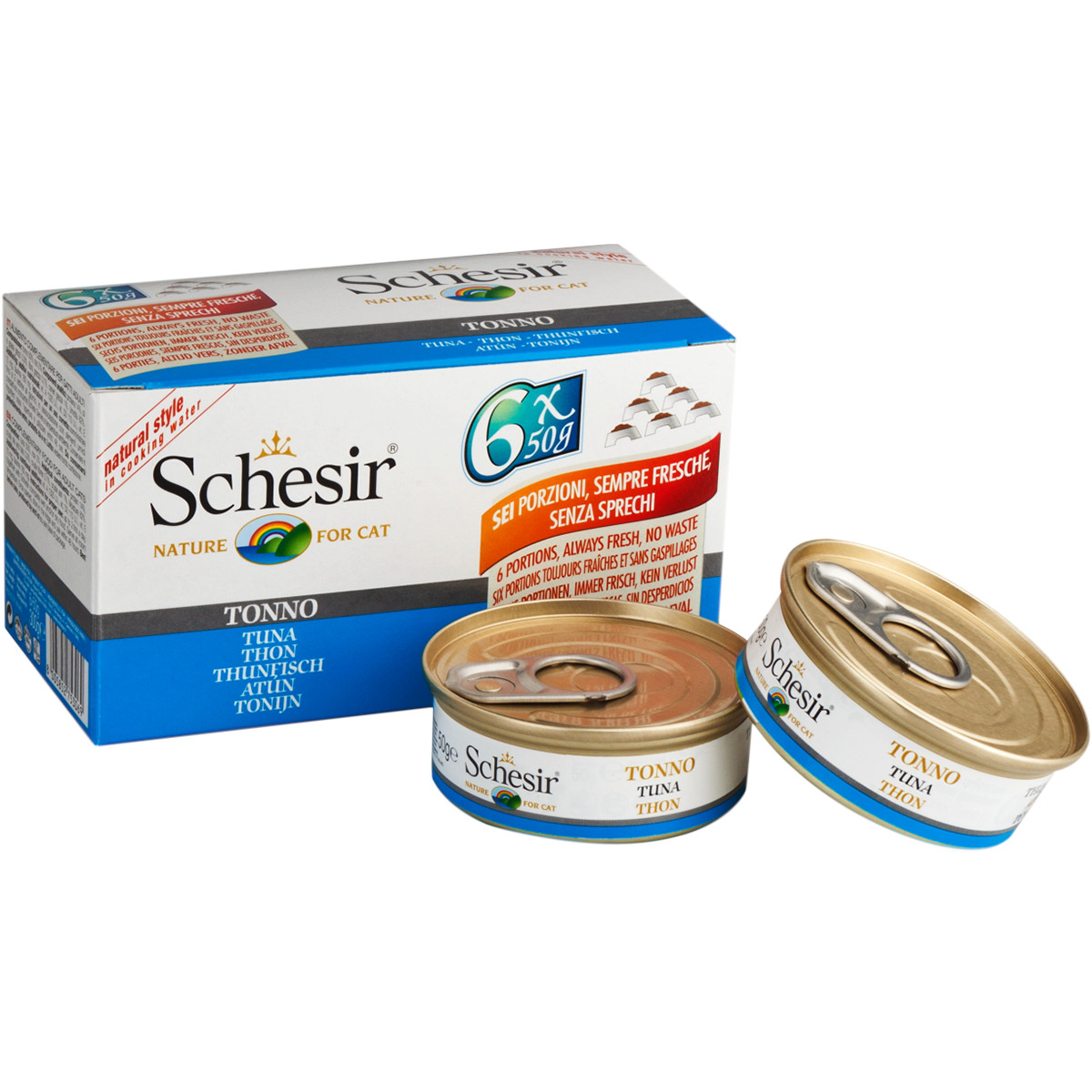 Schesir Vícebalení tuňáků ve stylu přírodních 18x50g
