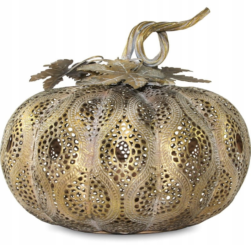 LAMPION latania DYNIA metalowa ZŁOTA