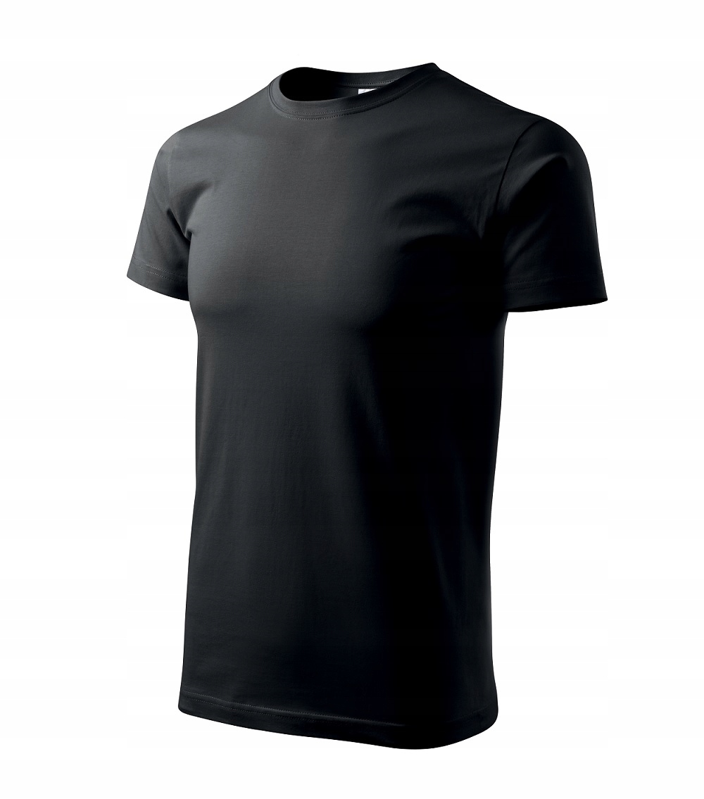 T-shirt koszulka czarna Basic 129 Single Jersey, 100% bawełna black L