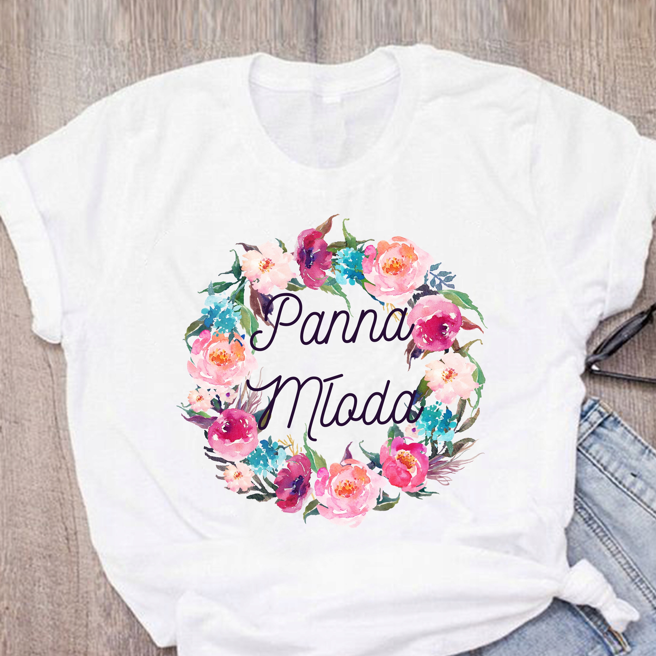 T-SHIRT KOSZULKA PANNA MŁODA PANIEŃSKI L 1 Y3 Marka JHK