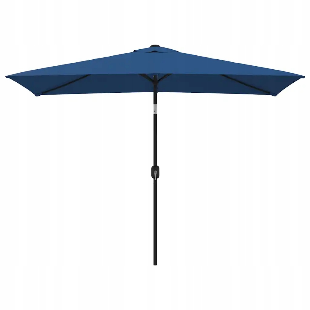 Zahradní slunečník s Uv klikou, azurový, 300x200x252 cm, Ø38 mm