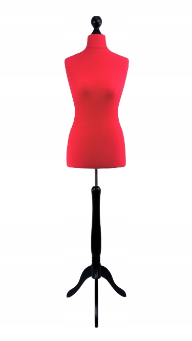 Krejčovský figurín 38 M Malinový stojan Černý trojnožkový továrník