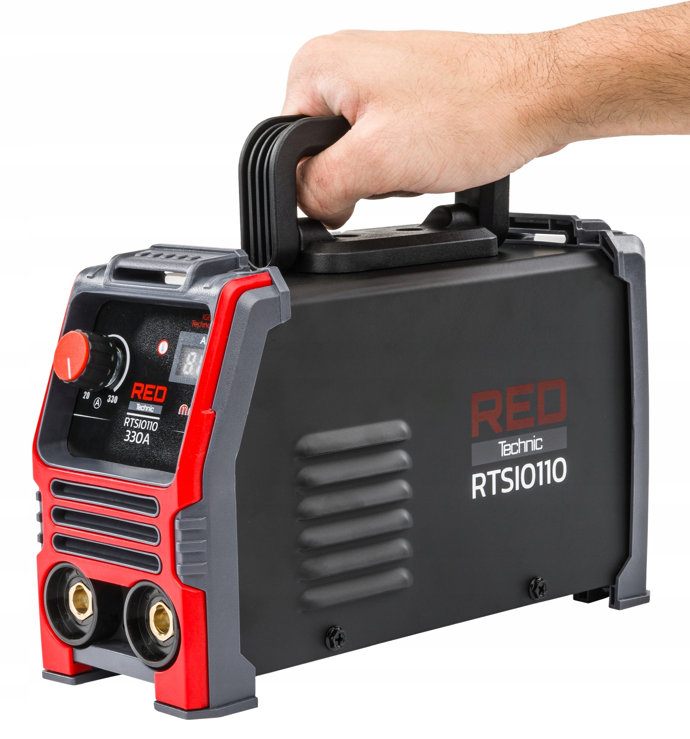 SPAWARKA INWERTOROWA INWERTEROWA LCD MMA 330A IGBT HOT START ANTI STICK VRD Moc pobierana 12 kVA