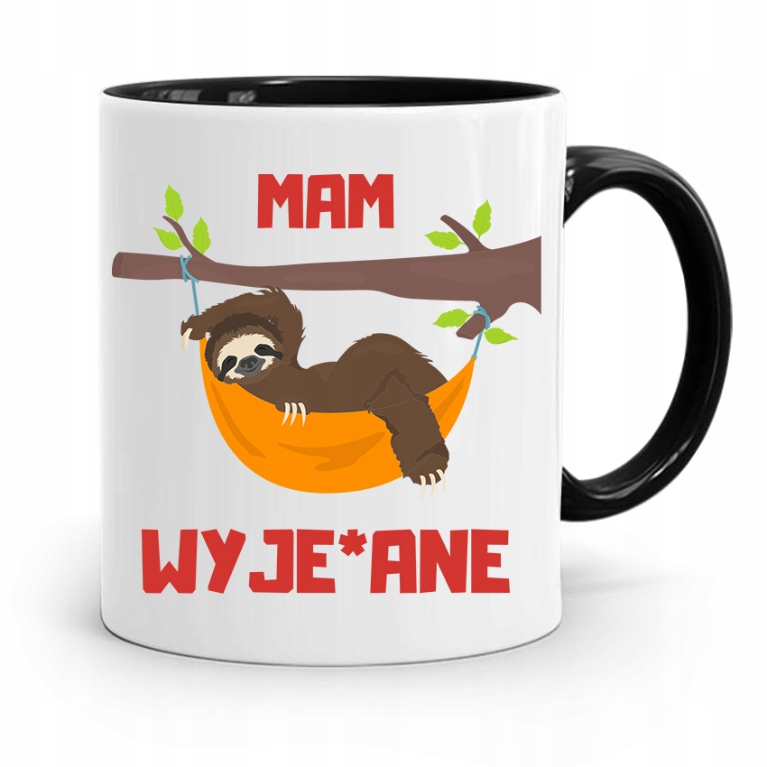 

Kubek Czarny Śmieszny Zabawny Mam Wyje*ane