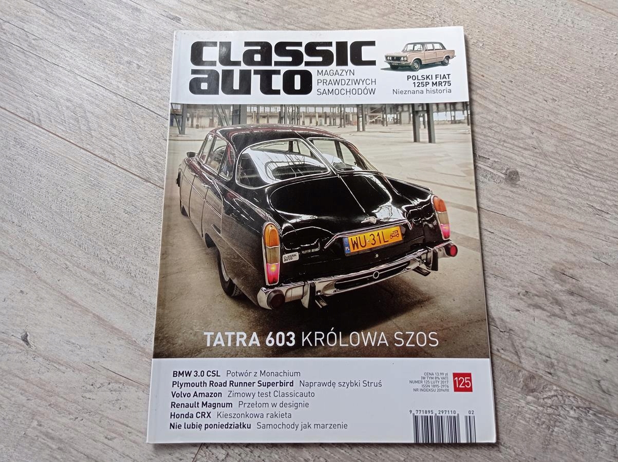 KSIĄŻKA CZASOPISMO CLASSIC AUTO 125 LUTY 2017