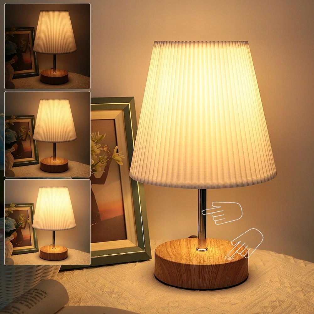 Hslighting Led nočná dotyková lampa 3 úrovne jasu, kužeľová reg9