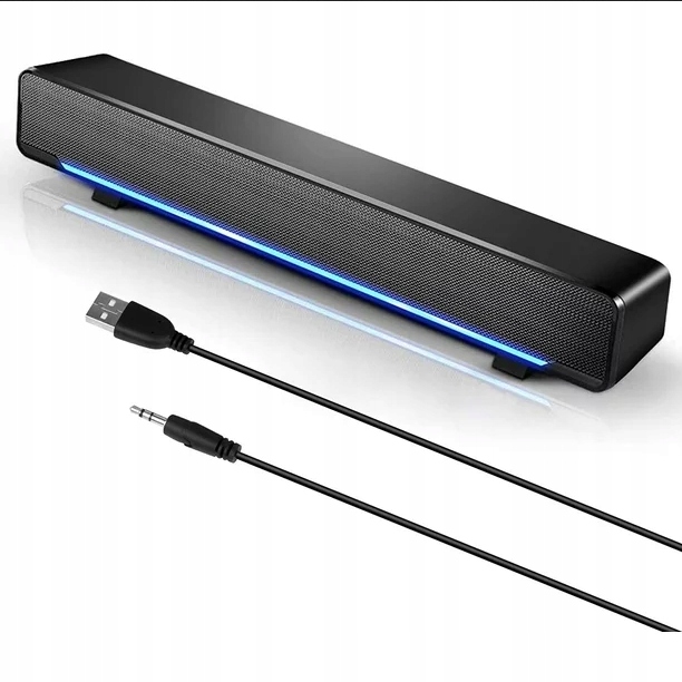 Soundbar Głośnik Bluetooth Przenośny USB AUX Czarny do Laptopa Telewizora Marka Aufine
