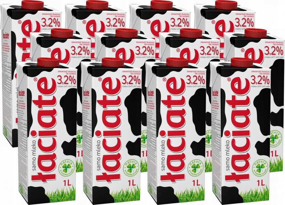 Levně łaciate mléko 3,2% Uht 12 x 1 l