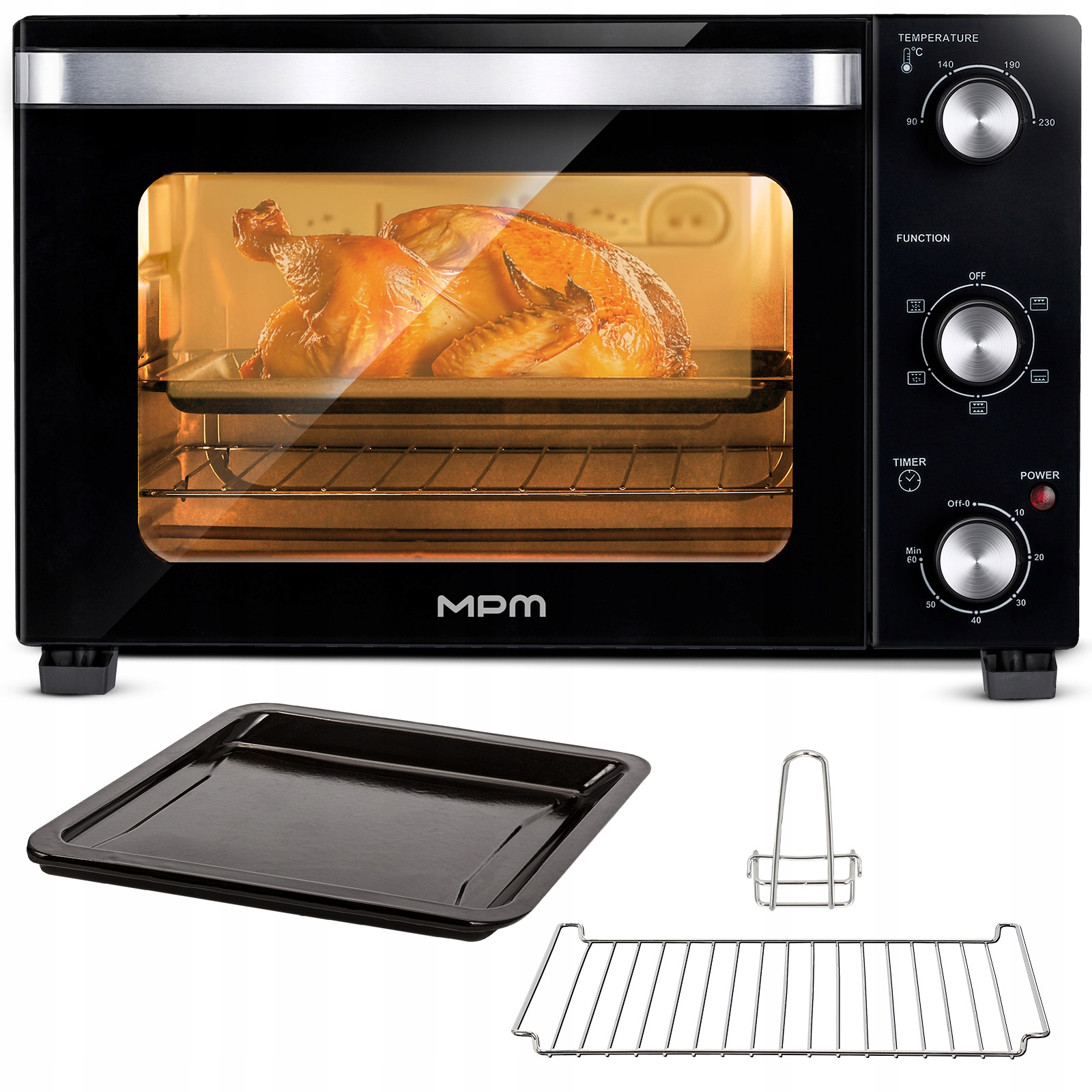 Elektrická trouba s horkovzduchem 35 l Mpm MPE-16/T