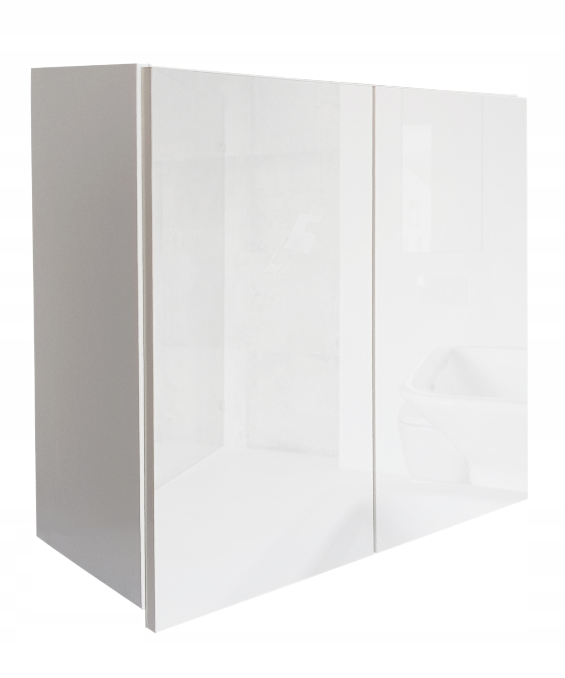 

Szafka łazienkowa wisząca 80 cm Biały Połysk bis