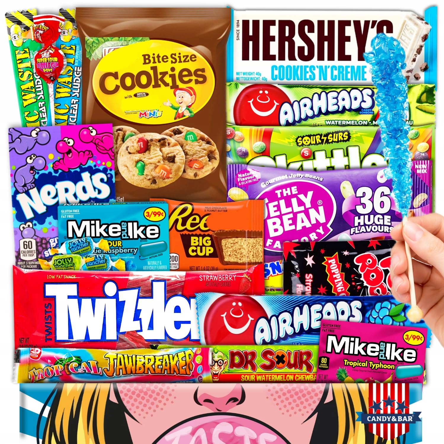 Jumbo americké velké sladkosti k narozeninám nerds Heavenly Sweets dárek