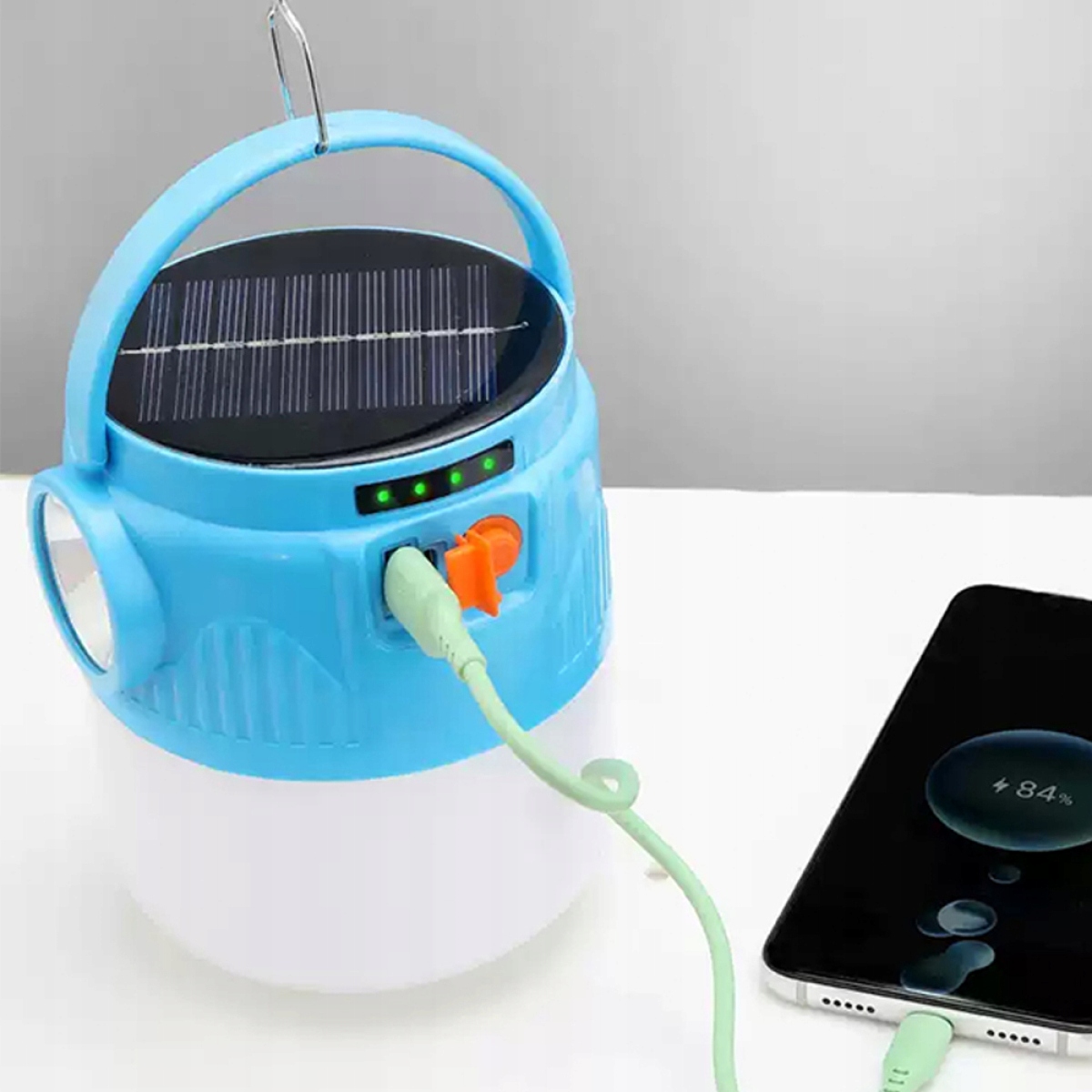 Lampka Namiotowa LED Lampka Kempingowa USB 3w1 Zużycie paliwa 0 g/h